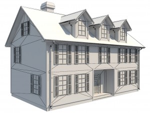 family house set1 Model 3D