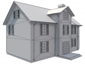 family house set1 Model 3D