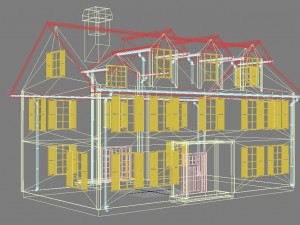 family house set1 Model 3D