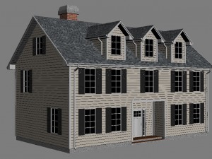 family house set1 Model 3D