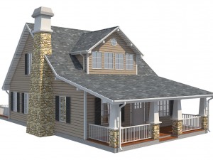 family house set1 Model 3D