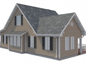 family house set1 Model 3D