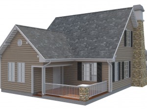 family house set1 Model 3D