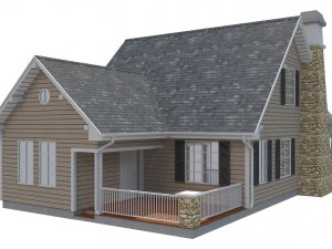 family house set1 3D Model
