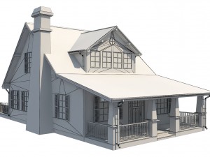 family house set1 Model 3D