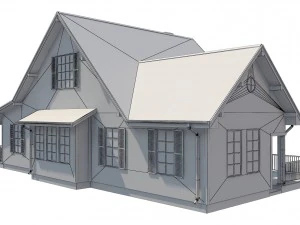family house set1 3D Model