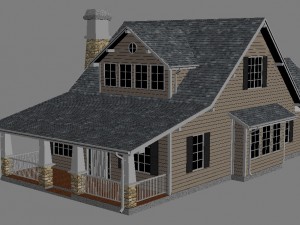 family house set1 Model 3D