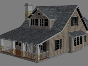 family house set1 3D Model