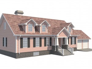 family house set1 Model 3D