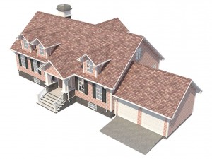 family house set1 Model 3D