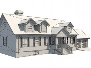 family house set1 3D Model