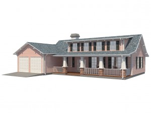 family house set1 Model 3D