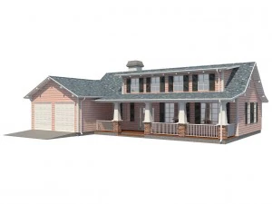 family house set1 3D Model