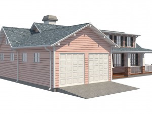 family house set1 Model 3D