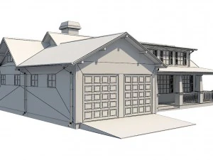 family house set1 3D Model