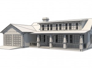 family house set1 Model 3D