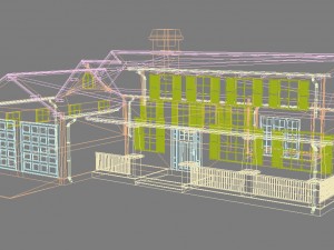 family house set1 Model 3D