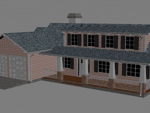 family house set1 Model 3D