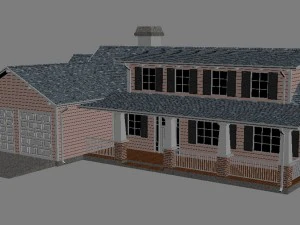 family house set1 3D Model