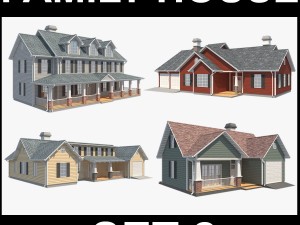 family house set2 3D Model
