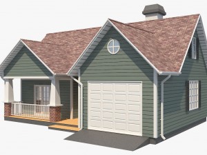 family house set2 Model 3D
