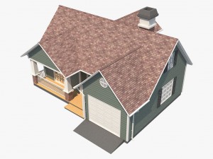 family house set2 Model 3D