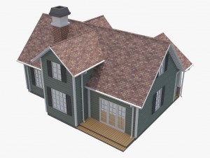 family house set2 Model 3D
