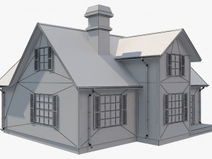 family house set2 Model 3D
