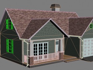family house set2 Model 3D