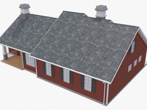 family house set2 Model 3D