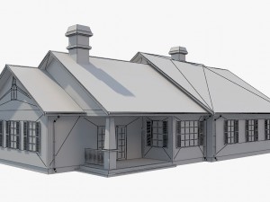 family house set2 Model 3D
