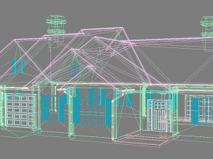 family house set2 Model 3D