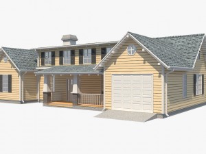 family house set2 Model 3D
