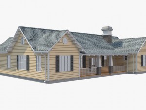 family house set2 Model 3D