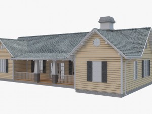 family house set2 Model 3D