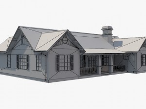 family house set2 Model 3D