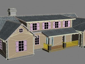 family house set2 Model 3D