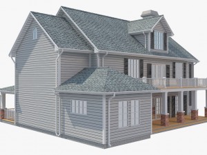 family house set2 Model 3D