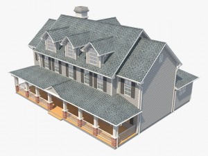 family house set2 Model 3D