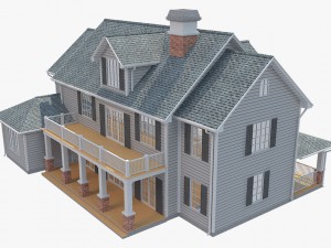 family house set2 Model 3D
