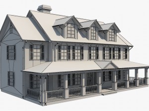 family house set2 Model 3D