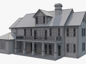 family house set2 Model 3D