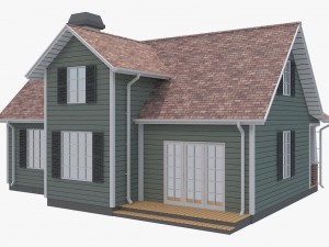 family house set2 Model 3D
