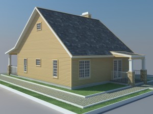 bungalow house Modelo 3D
