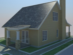 bungalow house Modelo 3D