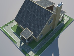 bungalow house Modelo 3D