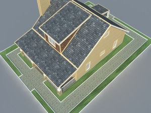 bungalow house Modelo 3D