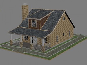 bungalow house Modelo 3D