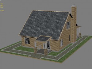 bungalow house Modelo 3D