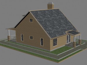 bungalow house Modelo 3D
